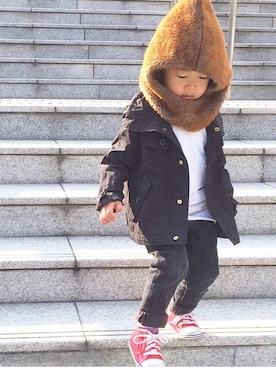 「アイテム（キャップ）」を使った、31_yoさん（キッズ・100cm）の春コーディネート