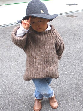 「アイテム（デニムパンツ）」を使った、31_yoさん（キッズ・100cm）の春コーディネート