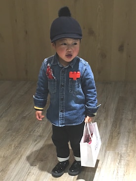 「アイテム（キャップ）」を使った、31_yoさん（キッズ・100cm）の春コーディネート