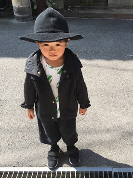 「アイテム（帽子）」を使った、31_yoさん（キッズ・100cm）の春コーディネート