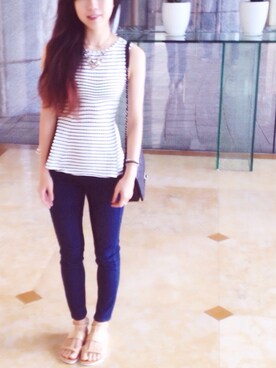 Tiffany Lamさん（レディース・155cm）の夏コーディネート