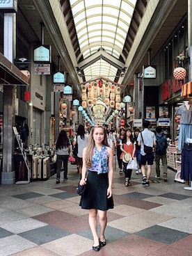 「skirt」｜「アイテム（バレエシューズ）」を使った、Tiffany Lamさん（レディース・154cm）の夏コーディネート