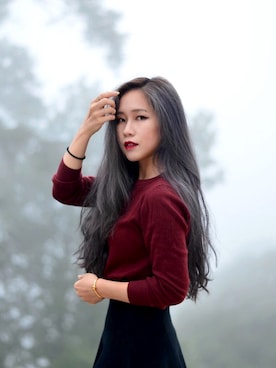 「travel」｜「アイテム（アクセサリー）」を使った、Tiffany Lamさん（レディース・155cm）の夏コーディネート