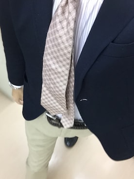 「アイテム（フォーマルスーツ/小物）」を使った、RTさん（メンズ・177cm）の秋コーディネート