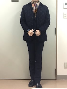 「アイテム（フォーマルスーツ/小物）」を使った、RTさん（メンズ・177cm）の冬コーディネート