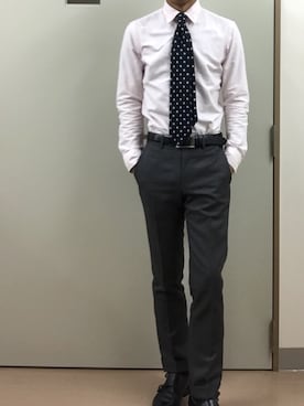 「アイテム（フォーマルスーツ/小物）」を使った、RTさん（メンズ・177cm）の秋コーディネート