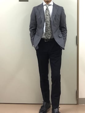 「アイテム（テーラードジャケット）」を使った、RTさん（メンズ・177cm）の秋コーディネート