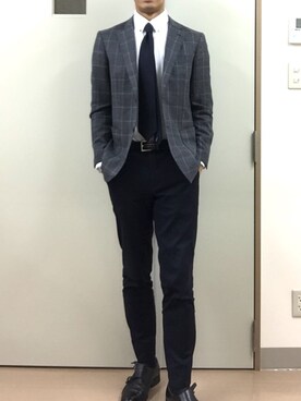 「アイテム（テーラードジャケット）」を使った、RTさん（メンズ・177cm）の秋コーディネート