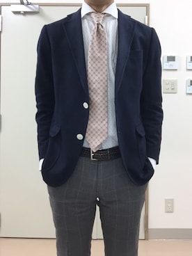 「アイテム（フォーマルスーツ/小物）」を使った、RTさん（メンズ・177cm）の秋コーディネート