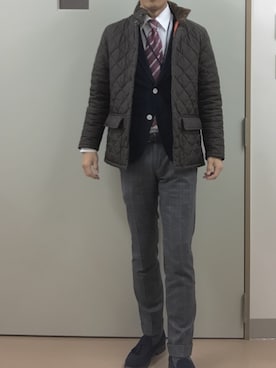 「アイテム（テーラードジャケット）」を使った、RTさん（メンズ・177cm）の冬コーディネート