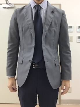「アイテム（テーラードジャケット）」を使った、RTさん（メンズ・177cm）の冬コーディネート