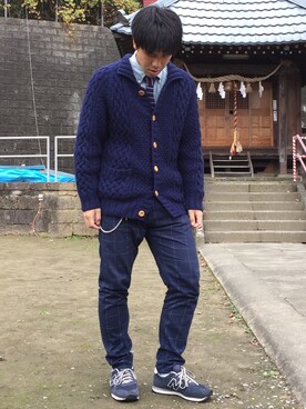「アイテム（ウォレットチェーン）」を使った、ゆーやさん（メンズ・174cm）の秋コーディネート