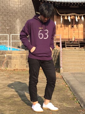 「ZIG-ZAG（ジグザグ）のアイテム」を使った、ゆーやさん（メンズ・174cm）の冬コーディネート