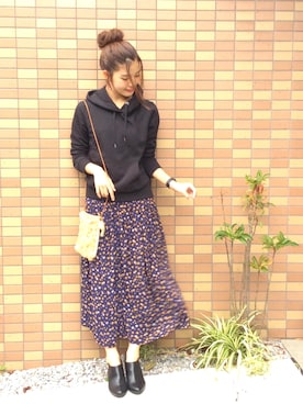 「アイテム（腕時計）」を使った、ずんさん（レディース・160cm）の秋コーディネート