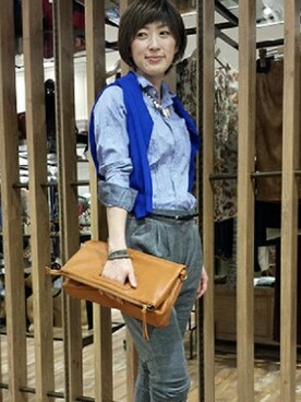 tiens本厚木店さん（レディース・158cm）の秋コーディネート