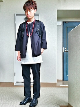 「アイテム（バングル/リストバンド）」を使った、ryotaさん（メンズ・165cm・10代）の夏コーディネート