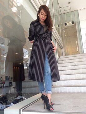 「shirts．（シャツ）のアイテム」を使った、ishikawaさん（レディース・160cm）の秋コーディネート