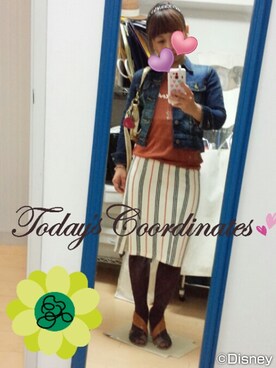 「COACH（コーチ）のアイテム（ショルダーバッグ、ゴールド系）」を使った、まっこさん（レディース・149cm）の春コーディネート