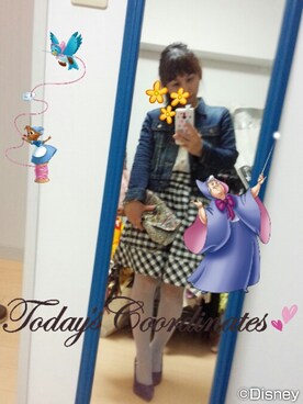 「JOURNAL STANDARD relume（ジャーナルスタンダード　レリューム）のDENIM Gジャン#（デニムジャケット、ブルー系）」を使った、まっこさん（レディース・149cm）の夏コーディネート