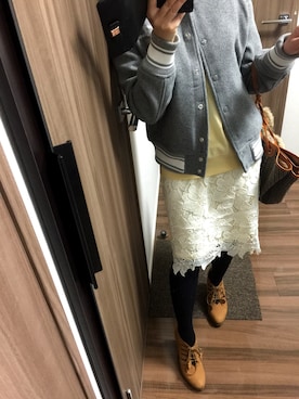 「Rodeo Crowns（ロデオクラウンズ）のアイテム（ライダースジャケット）」を使った、Yuki Kasumiさん（レディース・155cm）の春コーディネート