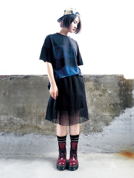 「lady」｜「アイテム（ブーツ）」を使った、Jessie.Cさん（レディース・166cm）の夏コーディネート