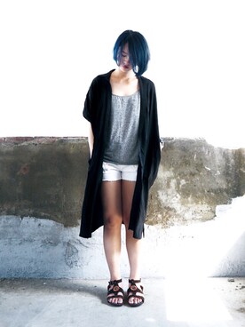 「blue」｜「アイテム（キャミソール）」を使った、Jessie.Cさん（レディース・166cm）の秋コーディネート