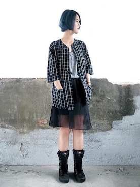 「lady」｜「アイテム（ブーツ）」を使った、Jessie.Cさん（レディース・166cm）の秋コーディネート