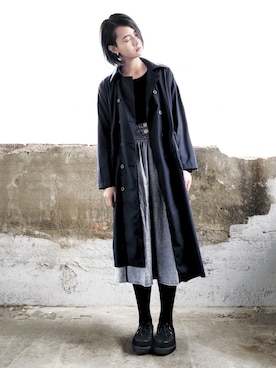 「blue」｜「アイテム（カバーオール）」を使った、Jessie.Cさん（レディース・166cm）の春コーディネート