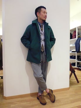 「orSlow（オアスロウ）のアイテム（トップス）」を使った、カナザワさん（メンズ・168cm）の冬コーディネート