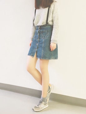 「Aラインスカート」｜「アイテム（レッグウェア）」を使った、shiiihoさん（レディース・163cm）の秋コーディネート