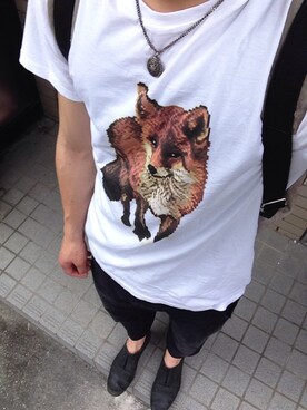 「アイテム（バックパック/リュック、シルバー系）」を使った、Naoki Kawashitaさん（メンズ・182cm）の夏コーディネート