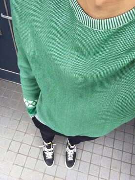 「umit benan（ウミットベナン）のアイテム（トップス）」を使った、Naoki Kawashitaさん（メンズ・182cm）の秋コーディネート