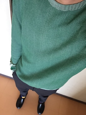 「umit benan（ウミットベナン）のアイテム（トップス）」を使った、Naoki Kawashitaさん（メンズ・182cm）の秋コーディネート
