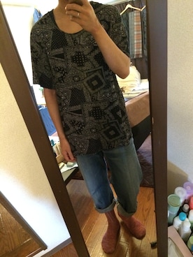 「EDWIN」｜「アイテム（その他シューズ）」を使った、Shoryuさん（メンズ・177cm）の夏コーディネート