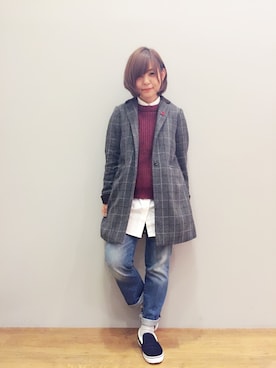 「SEVENDAYS=SUNDAY（セブンデイズサンデイ）のアイテム（ベスト）」を使った、sugichanさん（レディース・155cm）の秋コーディネート