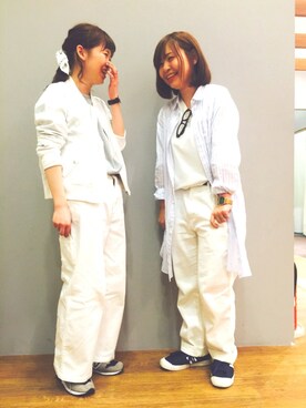 「ペインターパンツ」｜「アイテム（ワンピース/ドレス）」を使った、sugichanさん（レディース・155cm）の春コーディネート