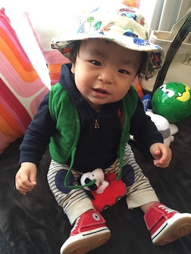 「bakker（バッカー）のアイテム」を使った、ta2osさん（キッズ・80cm）の冬コーディネート