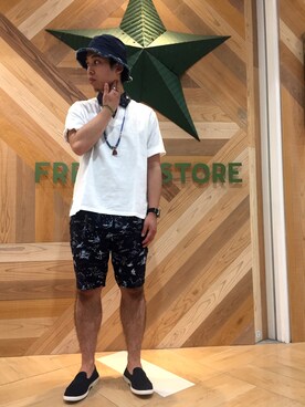 粟井さん(メンズ・170cm)の夏コーディネート