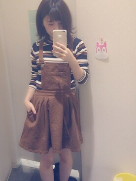 「ems excite（エムズエキサイト）のアイテム（ニット/セーター、その他）」を使った、♡me♡さん（レディース・158cm）の秋コーディネート