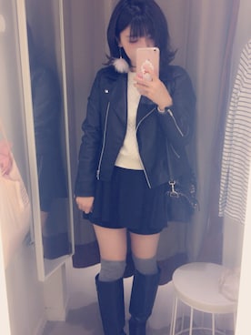 「STYLENANDA（スタイルナンダ）のアイテム（PC・スマホグッズ/家電）」を使った、♡me♡さん（レディース・158cm）の秋コーディネート