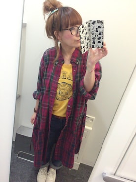 「aiko」｜「アイテム（シャツワンピース）」を使った、ちびえみこさん（レディース・150cm）の夏コーディネート