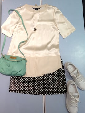 「Marc by Marc Jacobs（マークバイマークジェイコブス）のアイテム（スニーカー）」を使った、asakoさん（レディース・157cm）の春コーディネート