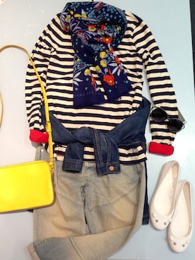 「Marc by Marc Jacobs（マークバイマークジェイコブス）のアイテム（レインシューズ）」を使った、asakoさん（レディース・165cm）の春コーディネート