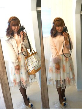 「Lily Brown」｜「アイテム（ブルゾン）」を使った、Hidemi さん（レディース・153cm）の秋コーディネート