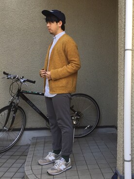 「DRIES VAN NOTEN（ドリスヴァンノッテン）のアイテム（カーディガン/ボレロ）」を使った、doRaさん（メンズ・171cm）の冬コーディネート