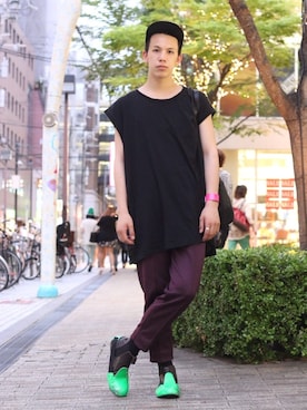 「christian dior」｜「アイテム（ブーツ）」を使った、瀧 健吾さん（メンズ・180cm）の夏コーディネート
