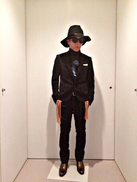「Yves Saint Laurent rive gauche（イヴサンローランリヴゴーシュ）のアイテム（ブーツ）」を使った、ハッピーマンさん（メンズ・168cm）の冬コーディネート