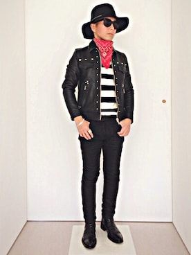 「SAINT JAMES（セントジェームス）のアイテム」を使った、ハッピーマンさん（メンズ・168cm）の冬コーディネート