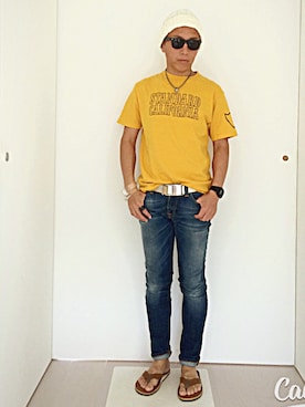 「H&M（エイチ・アンド・エム）のアイテム（バングル/リストバンド）」を使った、ハッピーマンさん（メンズ・168cm）の夏コーディネート
