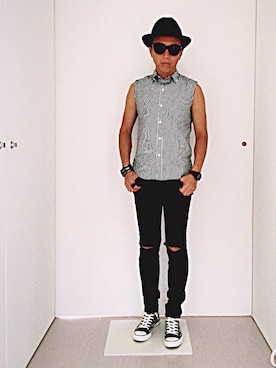 「SILVER AS ART（シルバーアズアート）のアイテム」を使った、ハッピーマンさん（メンズ・168cm）の夏コーディネート